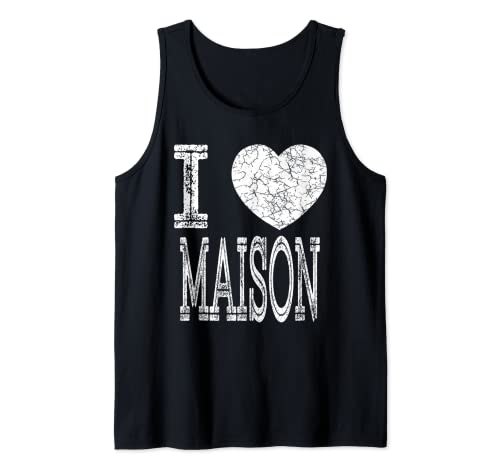 Amo Maison Valentine Novio Hijo Niño Corazón Marido Nombre Camiseta sin Mangas