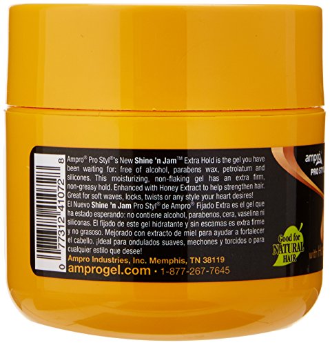 Ampro Extra Hold Shine'N Jam Conditioning Gel, 4 Ounce