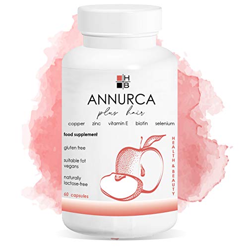 ANNURCA plus hair | 60 cápsulas | suplemento alimenticio para un pelo bonito y fuerte | con vitaminas y minerales | producto italiano