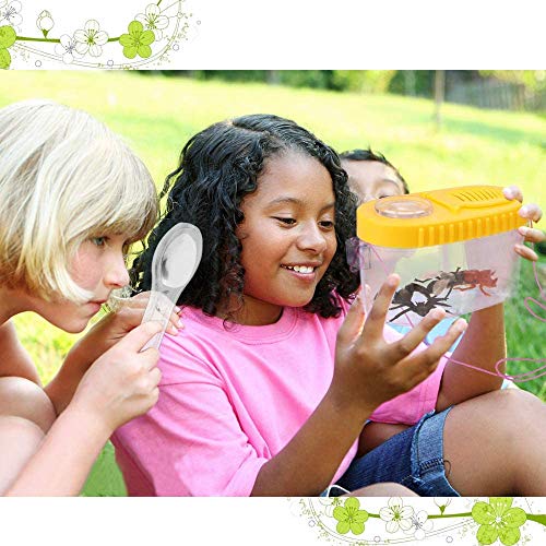 Anpro 25 en 1 Juguetes para Exploraciones de Naturaleza Aventurera para Niños, Binoculares, Silbato, Lupa, Brújula, Regalo para Niños,(Rosado)