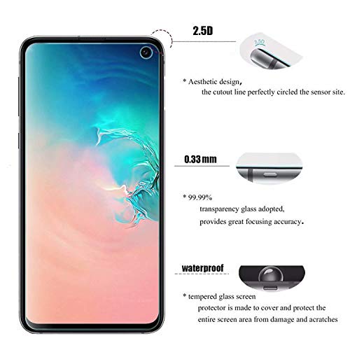 AOKUMA Protector de Pantalla para samsung galaxy s10e, [2 Unidades] Cristal Templado para samsung galaxy s10e Fácil Instalación, Sin Burbujas, Alta Definicion, 9H Dureza, Anti-Arañazos