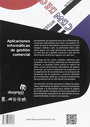 Aplicaciones informáticas de gestión comercial: Registro, almacenamiento y administración en operaciones de compraventa (Administración y gestión)