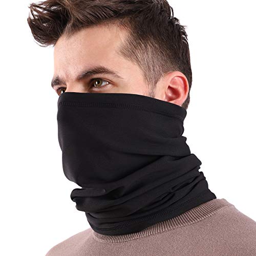 Arcweg Braga Cuello Moto Calentador de Cuello Deporte Calentador Pasamontañas Polar Multifuncional Máscara de Esquí Gorro Invierno Hombre Ciclismo Correr Aire Libre Negro