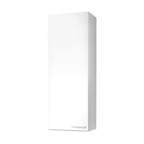 ARKITMOBEL Columna de Baño Suspendido 1 Puerta, Mueble Lavabo, Modelo Koncept, Acabado en Color Blanco Brillo Medidas: 30 cm (Ancho) x 85 cm (Alto) x 25 cm (Fondo)