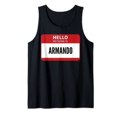 Armando Nombre Tag, Hola Mi Nombre Es Armando Camiseta sin Mangas