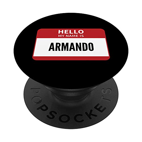 Armando Nombre Tag, Hola Mi Nombre Es Armando PopSockets PopGrip Intercambiable