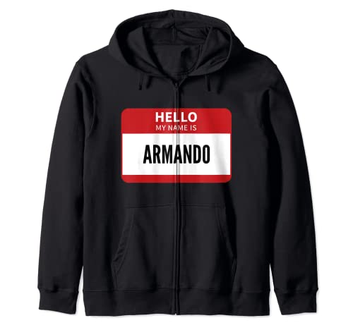 Armando Nombre Tag, Hola Mi Nombre Es Armando Sudadera con Capucha
