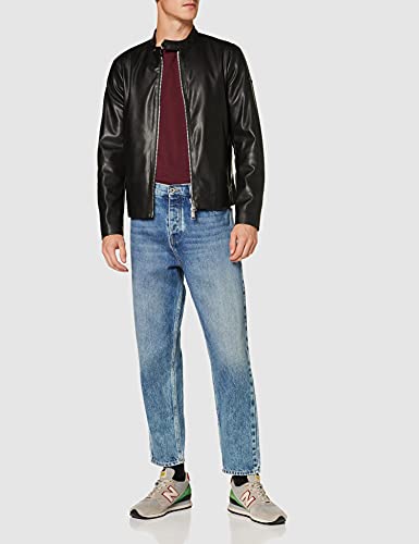 Armani Exchange Eco-Leather Blouson Chaqueta Bomber, Negro (Black 1200), XX-Large para Hombre