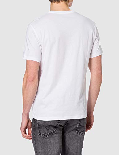 Armani Exchange Organic and Recycled Cotton White T-Shirt Camiseta, Blanco, XS para Hombre