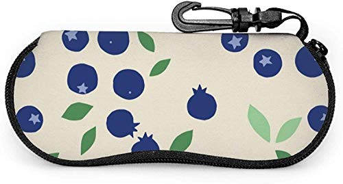 ARRISLIFE Soft Estuche para gafas de sol With Carabiner,Fantasy Guitar Ultra Light Portable Neoprene Zipper Eyeglass Bag Blueberry