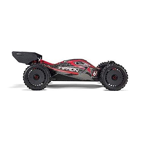 ARRMA 1/8 Typhon 6S BLX 4WD Brushless Buggy RTR, Rojo/Gris