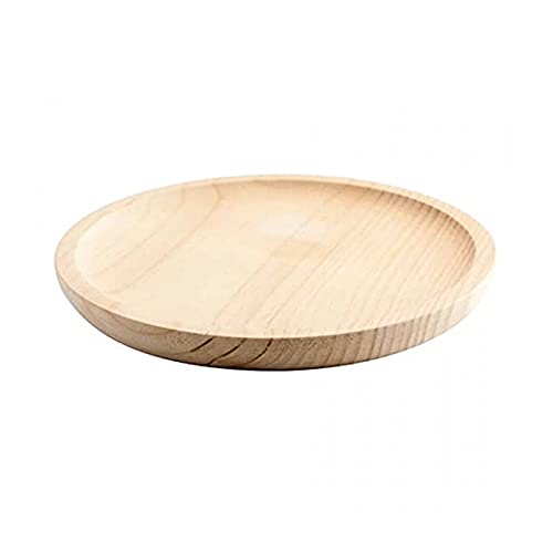 Artema – Pack de 12 platos de madera especial para pulpo, de 17,6 cm de diámetro y 2,1 cm de alto, vajilla madera, vajilla para comida, tabla pulpo, pizza, fuente para alimentación (12, 18 cm)