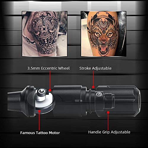 ATOMUS Rotary Tattoo M¨¢quina Con RCA Cord 9000r/m Profesional Shader Liner Espacio De Aluminio Tattoo Motor Pen cartucho Pen para Tattoo artistas