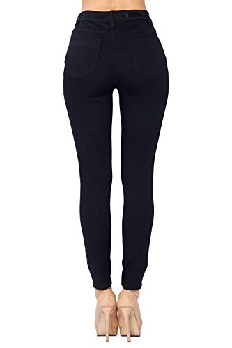 Azul Edad Mujeres Multiestilo Destruido/Ripped Skinny Jeans - Negro - 13 US