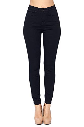 Azul Edad Mujeres Multiestilo Destruido/Ripped Skinny Jeans - Negro - 13 US