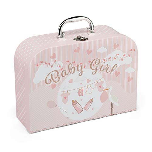 Baby Gift Set - Pink Hamper Full of Baby Products in Baby Girl Keepsake Box