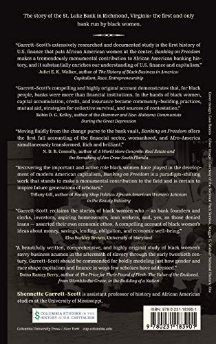 Banking on Freedom: Black Women in U.S. Finance Before the New Deal (Columbia Studies in the History of U.S. Capitalism)