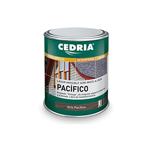 Barniz Acabado Vintage Pacífico es un producto tipo lasur al agua interior-exterior que protege la madera profundamente contra los efectos de intemperie - 750 ml - (Gris Piedra)