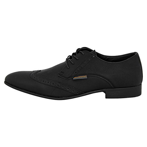 BEN SHERMAN Zapatos de vestir de cuero de los hombres del BROGUE de la moda de 4 Ojos, 25896_181021, negro, 41 EU