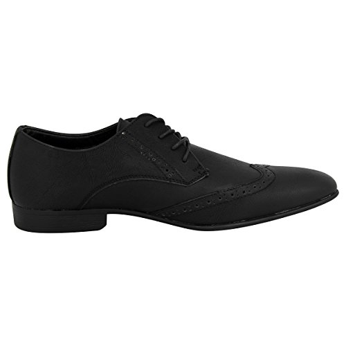 BEN SHERMAN Zapatos de vestir de cuero de los hombres del BROGUE de la moda de 4 Ojos, 25896_181021, negro, 41 EU