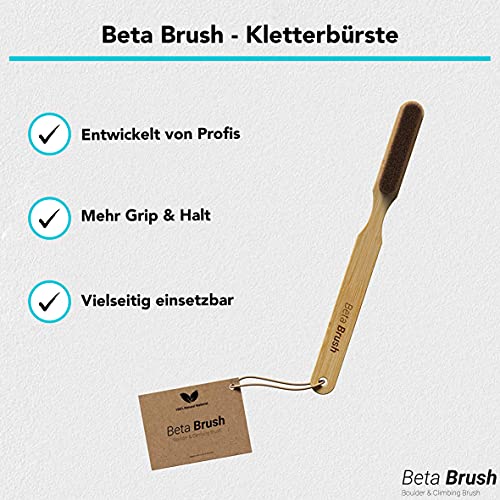 Beta Brush - Cepillo de escalada de madera para escalada y búlder, hecho de madera de bambú duradera, cepillo de escalada de calidad, cepillo de escalada de calidad – El accesorio de escalada perfecto