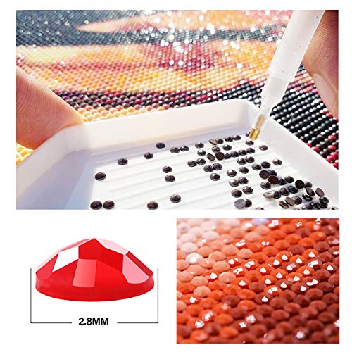 Bimkole 5d Diamond Painting Kit Bricolaje Arte Sol Cielo Estrellado, Universo Planeta Tierra Pintura Diamantes Kits Estampados De Punto De Cruz Diamantes de Imitación Decoración de Pared, (30x40 cm)