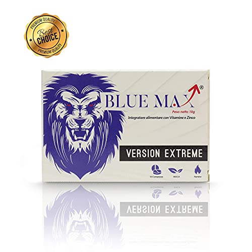 BlueMax® 2Generación – Suplementos naturales sin receta – Super energía y aumento de concentración – Maca peruana de origen natural – Equivalente original 10 pastillas Gold para hombre mujer