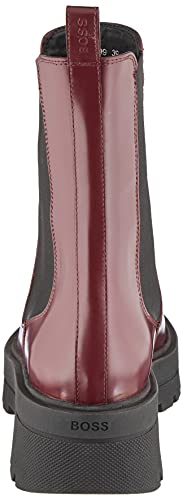 BOSS Denory B-BR, Botas Estilo Chelsea Mujer, Dark Red602, 38 EU