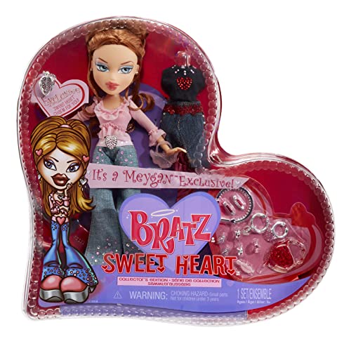 Bratz Collector's Edition Sweet Heart-MEYGAN Moda con Ropa y Accesorios con Caja en Forma de corazón-Muñeca articulada-Relanzamiento Coleccionable-Edad: 7+ años, Color (MGA Entertainment 578581EUC)