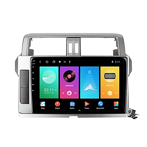 Buladala Android 9.1 GPS Navigation Stereo Radio para Toyota Land Cruiser Prado 150 2013-2017, 9" Pantalla Coche Media Player Soporte Carpaly Android Auto/5G FM RDS/Control Volante/BT Hands-Free,M150