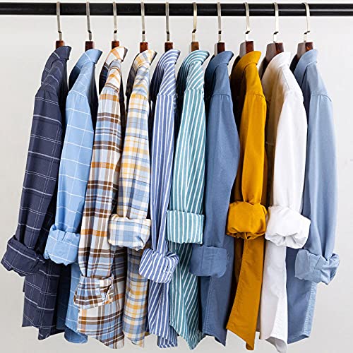 BUXIANGGAN Camisa T-Shirt Camisa Oxford para Hombre Calidad De Algodón Puro Vestido Informal Suave Bolsillo con Botones A Rayas Plaid Slim Fit Ropa Masculina-Man_Shirts_11_38_Is_Asian_Size_S