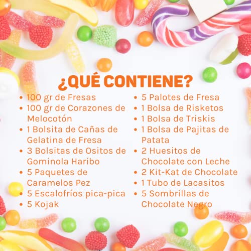 Caja Regalo de Chuches y Chocolates típicos de los Años 80's | Un Regalo Original para tu Amigo, Cumpleaños, Día del Padre o San Valentin | Con más de 0,9kg de Dulces, Chocolatinas y Golosinas