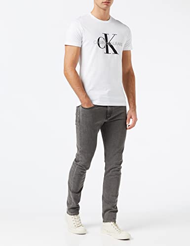 Calvin Klein Iconic Monogram SS Slim tee Camiseta, Blanco (Bright White Yaf), S para Hombre