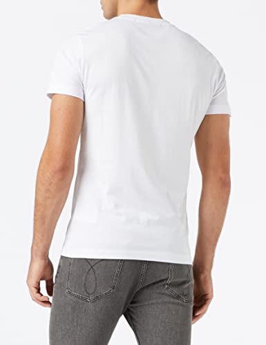 Calvin Klein Iconic Monogram SS Slim tee Camiseta, Blanco (Bright White Yaf), S para Hombre