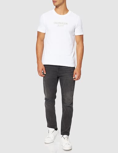 Calvin Klein Jeans Camiseta Easy Institutional, Bright White, L para Mujer