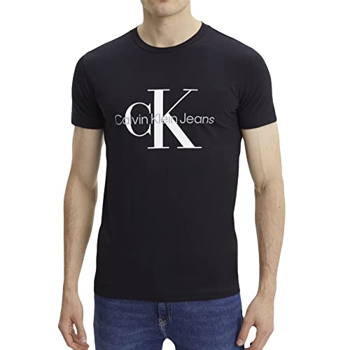 Calvin Klein Jeans Core Monogram Slim tee Camiseta, CK Negro, S para Hombre