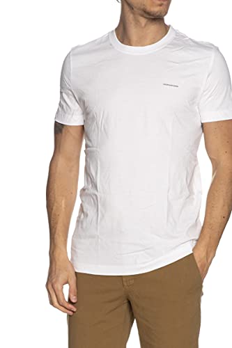 Calvin Klein Jeans Paquete de 2 Camisetas Delgadas Camisa, Bright White/Black Beauty, M para Hombre