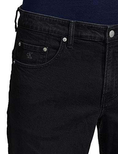 Calvin Klein Super Vaqueros Skinny, Denim Black, 30W / 30L para Hombre