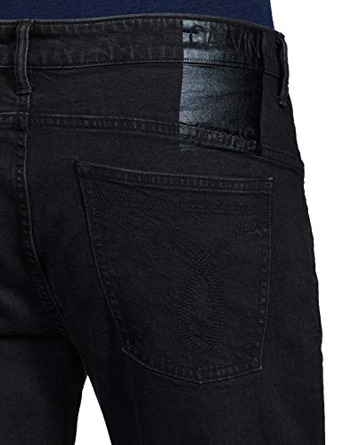 Calvin Klein Super Vaqueros Skinny, Denim Black, 30W / 30L para Hombre