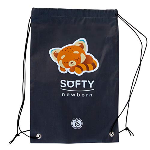 Cambiador portátil plegable Softy Newborn – Kit de viaje completo de 2 baberos y 2 toallitas para bebé de algodón puro – En regalo: exclusiva bolsa de mochila, cómoda y ligera
