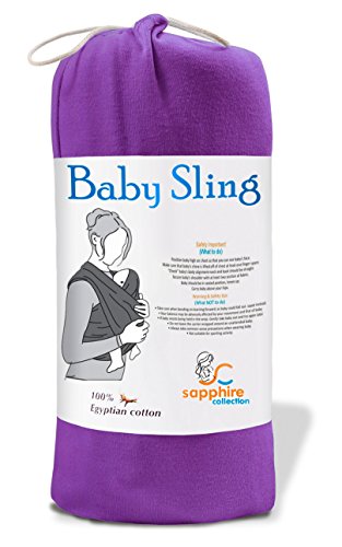 Canguro elástico para bebé extra suave, para una lactancia cómoda – para recién nacidos hasta los 3 años ciruela