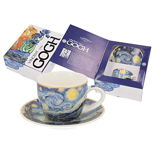 Carmani - Taza Espresso con platillo con Vincent van Gogh, The Starry Night