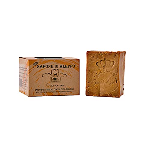 Carone Jabón Aleppo Vegetal 32% Laurel Pastilla, 200 gr