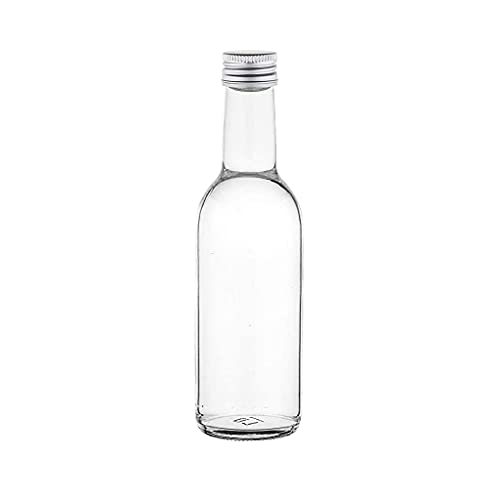 casavetro Claro Tornillo Superior Botellas de Vidrio vacías 250 ml - Tapas giratorias Recargables Reutilizables - Tapa de Metal Ajustada al Aire para Kombucha Home Brewing Gin Aceite (12 x 250 ml)