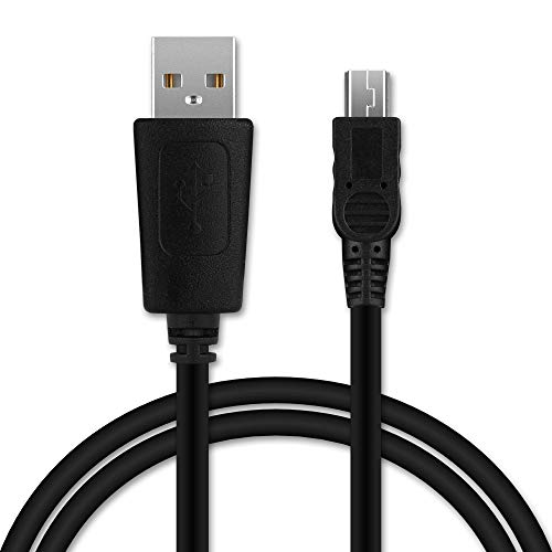CELLONIC® Cable USB dato (1m 1A) Compatible con Alcatel One Touch E230 / One Touch E801 / Crystal/ELLE GlamPhone/Mandarina Duck Moon (Mini USB a USB A (Standard USB)) Cable de Carga Negro