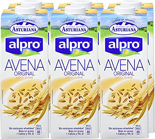 Central Lechera Asturiana Bebida de Avena - Paquete de 6 x 1000 ml - Total: 6000 ml