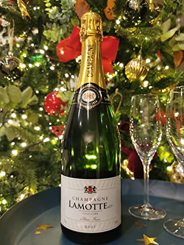 Champagne Brut Francés Lamotte & Cie - 1 Botella 750 ml - Champagne Brut Equilibrado con Burbujas Finas - Fabricado en Francia