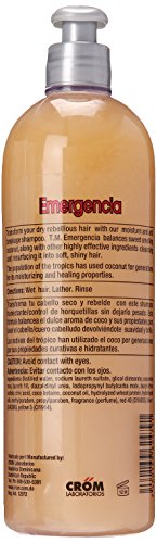 Champú De Coco Emergencia 453ML– Champú De Coco Con Humedad Intensiva Para Puntas Abiertas - Infusión con aceite de coco para cabello más largo y saludable – Champú para reparar las puntas abiertas