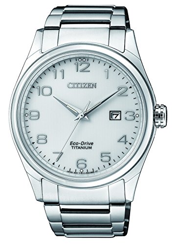 Citizen Reloj Análogo clásico para Hombre de Energía Solar con Correa en Titanio BM7360-82A