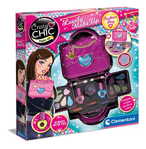 Clementoni - Crazy Chic Lovely Make Up - Bolso de maquillaje - set de maquillaje infantil a partir de 6 años (18633)